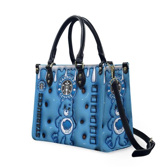 Discover Care Bear Coffee Leather  Bag