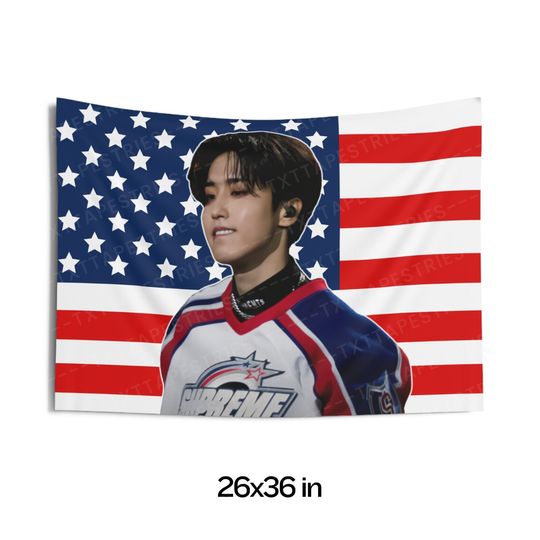 Discover Stray Kids Han Lip Bite UK Tapestry, Han Jisung UK Tapestry