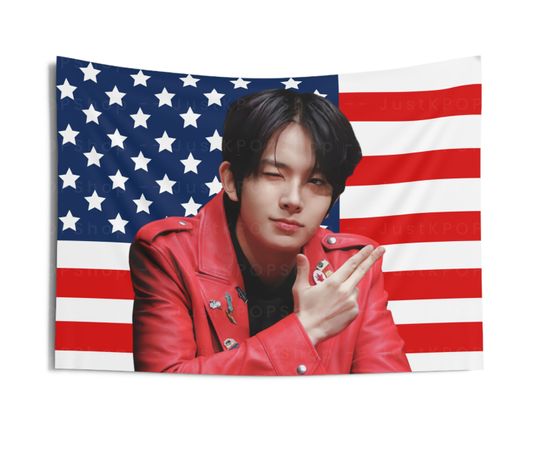 Discover Enhypen Heeseung Wink American Tapestry, Heeseung American Tapestry