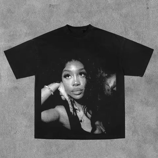 Discover Graphic "S-Z-A" Black n White RnB Printed T-shirt