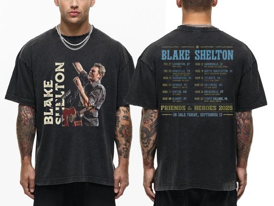 Discover Blake Shelton Signature Shirt, Blake Shelton Friends and Heroes Tour 2025
