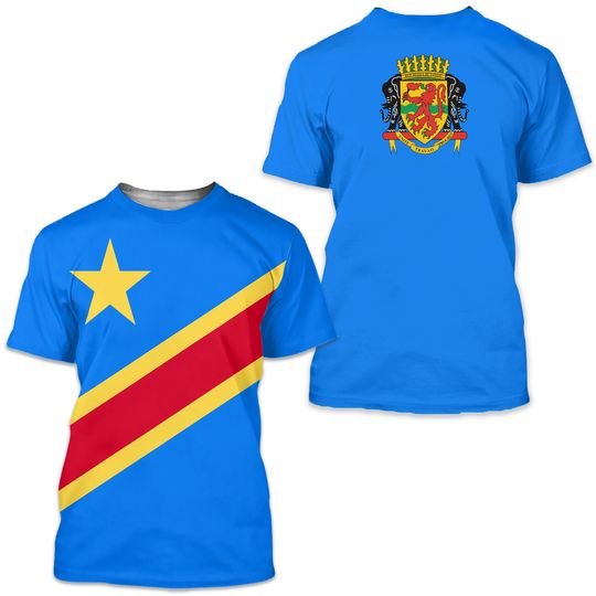Discover Congo Flag Shirt, Patriotic 3D T-Shirt
