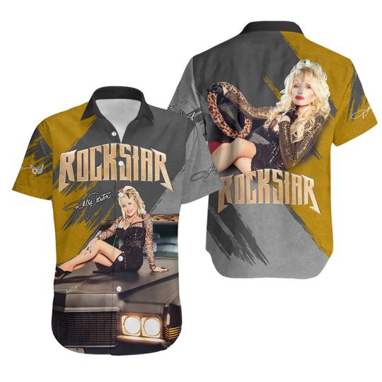 Discover Dolly Parton Car Signature Hawaiian Shirt