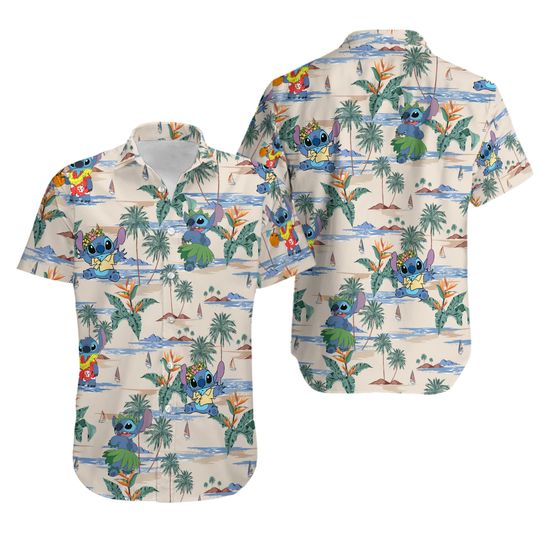 Discover Lilo And Stjtch Aloha Ohana Hawaiian Shirt