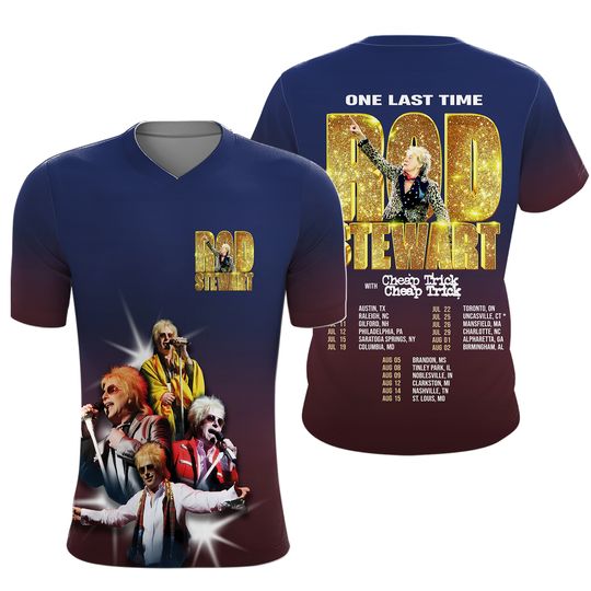 Discover Rod Stewart One Last Time With  Trick Tour 2025 T-Shirt 3D