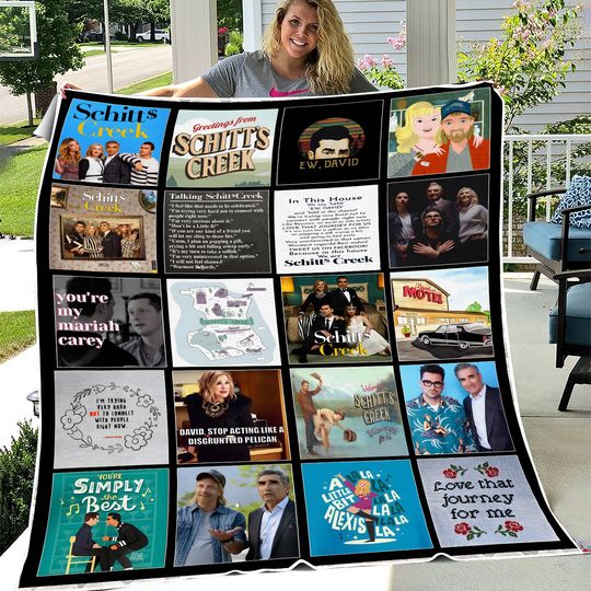 Discover Schitt's Creek TV Series Fleece Blanket, TV Series Blanket, Schitt's Creek Blanket