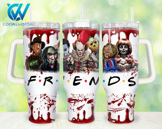 Discover Movies Characters 40oz Tumbler, Horror Characters 2 pieces 40 oz Tumbler