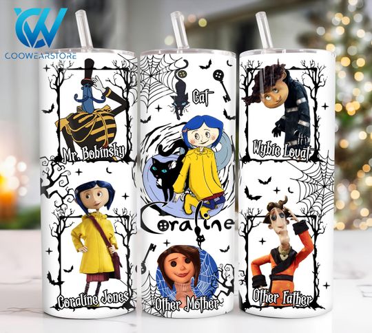 Discover Movies Horror Characters 20 oz Skinny Tumbler, Movies 20oz Skinny Tumbler