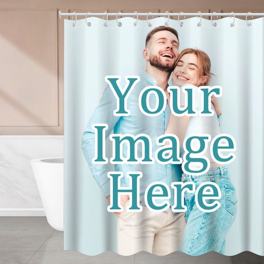 Discover Personalized Image Shower Curtains, Custom Photo Bath Curtain, Customize Bathroom Curtain