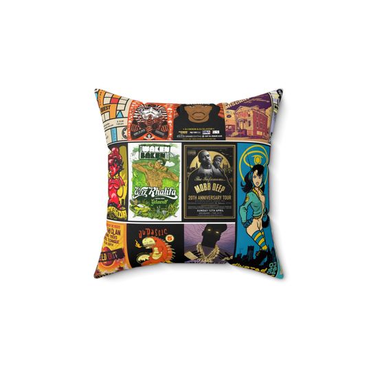 Discover Hip Hop Spun Polyester Square Pillow
