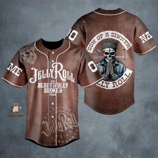 Discover Jelly Roll Personalized Tour Jersey - Beautifully Broken