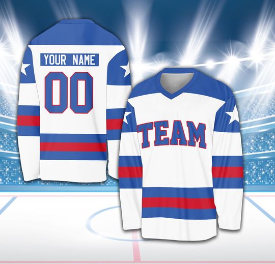 Discover Personalized Name Number Ice Hockey Jersey, Custom American Hockey