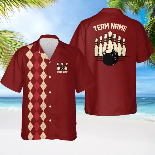 Discover Personalized Argyle Bowling Team Hawaiian Shirt Group Hawaii Shirt Bowling Lover