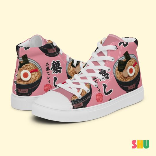 Discover Ramen Noodle High Top Canvas Shoes