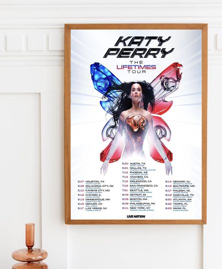 Discover Katy Perry The Lifetimes Tour US 2025 poster