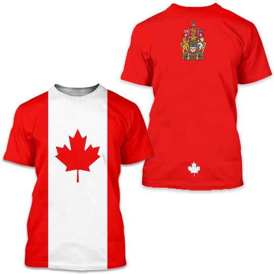 Discover Canada Flag Shirt, Patriotic 3D T-Shirt