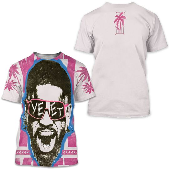 Discover 2024 Men'S Jey Uso Yeet Pink Shades 3D T-Shirt Wrestling Entertainment Sportwear Loose Causal Tee Yo