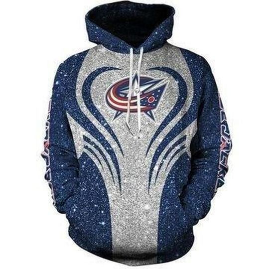 Discover Columbus Blue Jackets Hockey All Over Print 3D Hoodie 3D