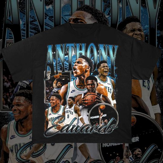 Discover Anthony Edwards Shirt Graphic Tee Custom Vintage Minnesota Merch