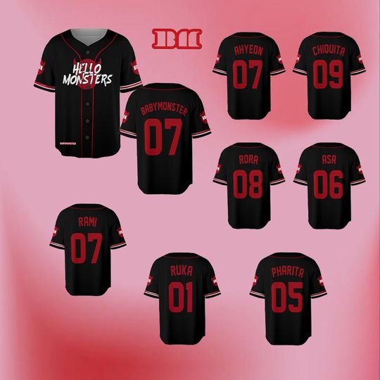 Discover Babymonster Hello Monster World Tour 2025 Baseball Jersey