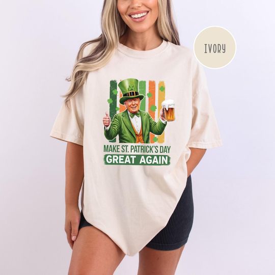 Discover Donald Trump Beer Make St Patricks Day Great Again Shirt, Trump Beer Drinking Tee