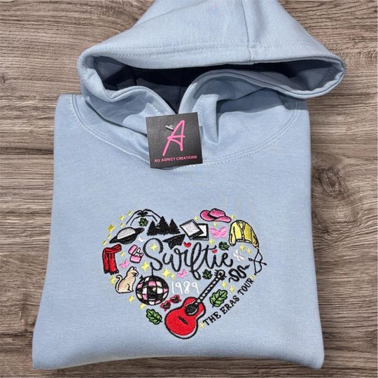 Discover Embroidered childrens music title hoodie