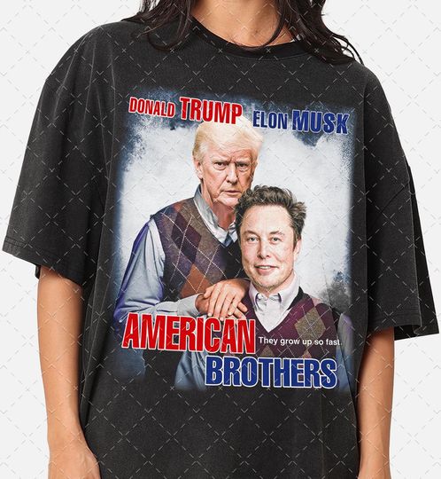 Discover Limited American Brothers T-Shirt, Donald Trump T-Shirt, Elon Musk T-Shirt