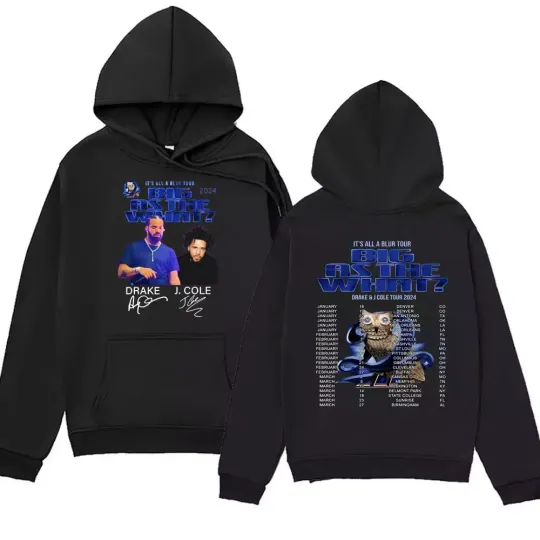 Discover 2 sides hoodie music fans, Rapper Drake J Cole Big As The What Tour 2024 Hoodie