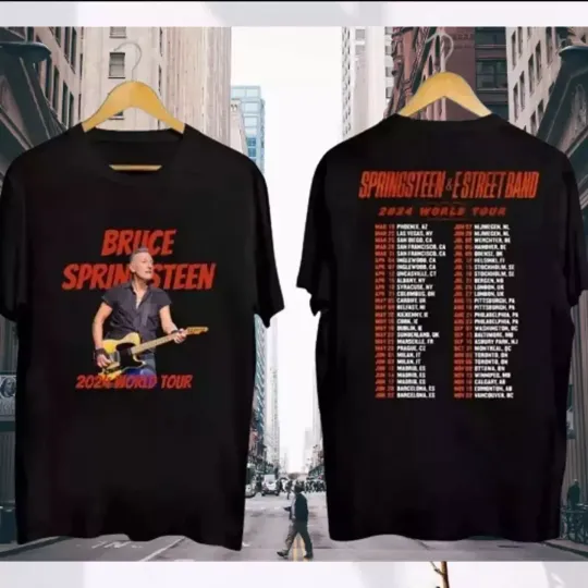 Discover Bruce Springsteen And E Street 2024 World Tour Shirt Double Sided