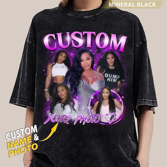 Discover Custom Bootleg Rap Tee, Custom Photo Insert Your Design, Custom Photo