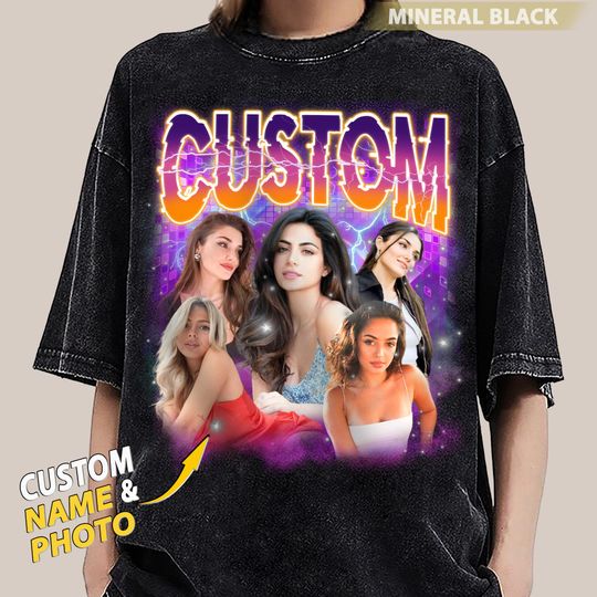 Discover Custom Bootleg Rap Tee, Vintage Custom Funny Rap Shirt, Custom Photo Vintage