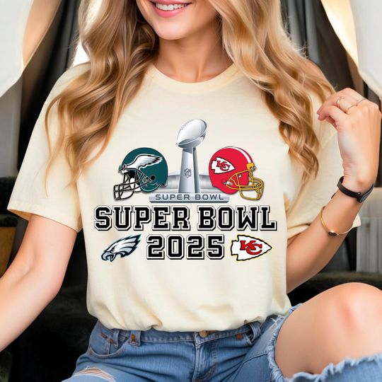 Discover Superbowl 2025 T-Shirt, Superbowl LIX T-Shirt, Game Day Shirt, Football Lover Gift
