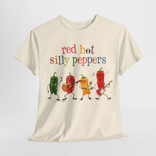 Discover Red Hot Silly Peppers Shirt, Vintage Graphic Tee, Silly T-Shirt