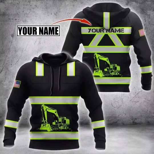 Discover Personalized Excavator 3D All Over Print Hoodie