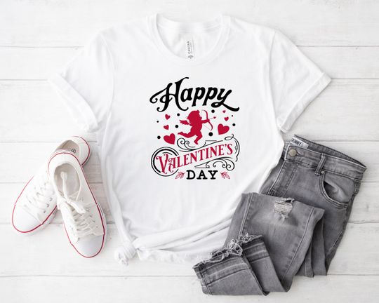 Discover Cute Happy Valentines Day Tee , Love Shirt