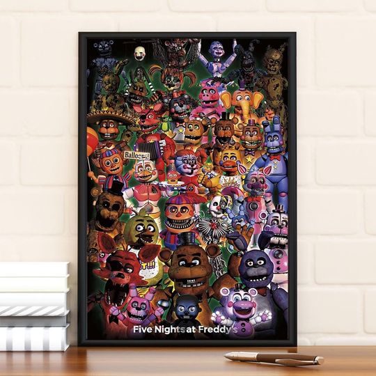 Discover Five Nights at Freddy's Movie Poster, Room Decor, Home Decor, Wall art, Gifts for him