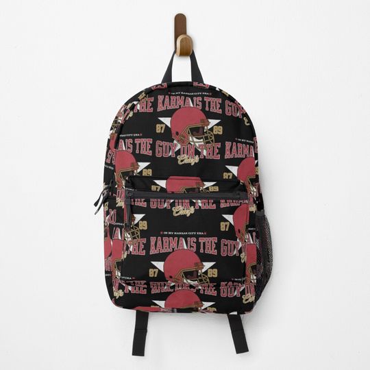 Discover Travis Kelce Karma Is The Guy on The Chiefs Backpack