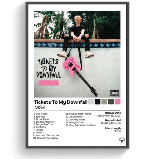 Discover MGK Tickets To My Downfall Album Cover Poster