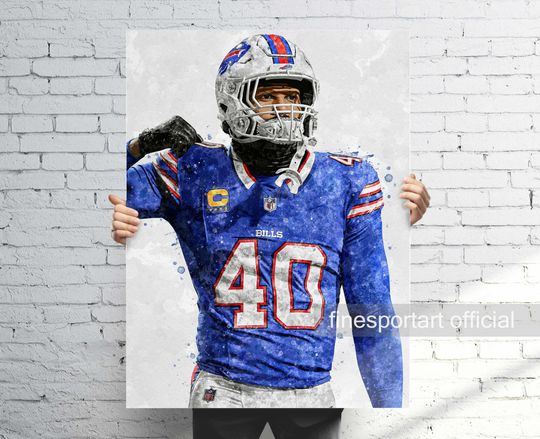 Discover Von Miller Poster, Canvas, Football print, Sports wall art, Man Cave, Gift, Kids Room Decor