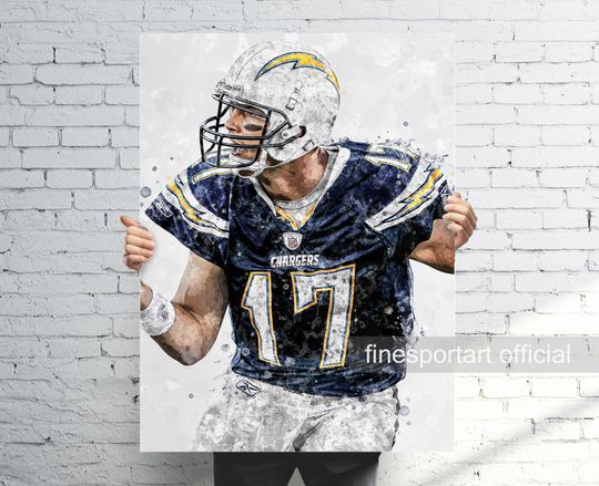 Discover Philip Rivers San Diego Poster, Canvas, Football print, Sports wall art