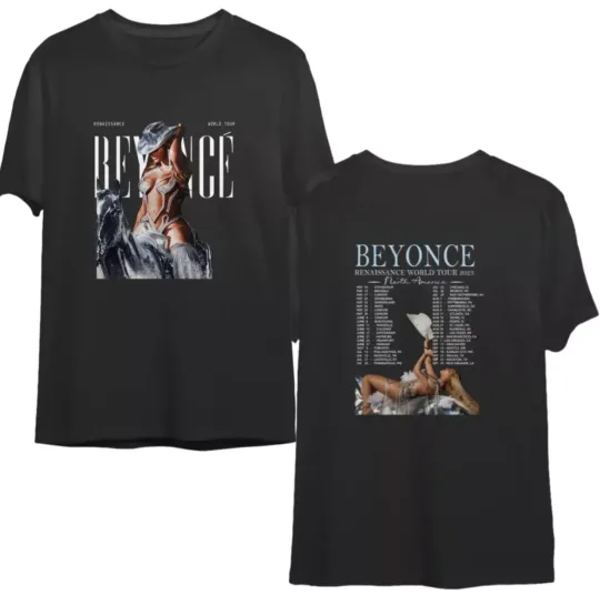 Discover Beyonc Renaissance World Tour Merch, Beyonc Renaissance World 2 Sided T-Shirt