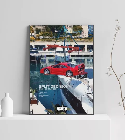 Discover Dave & Central Cee Split Decision Album Premium Music Poster | Artwork Tracklist