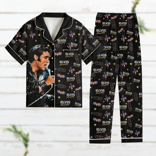 Discover Elvis Presley Pajamas Set, The King Of Rock And Roll Shirt, The Legend