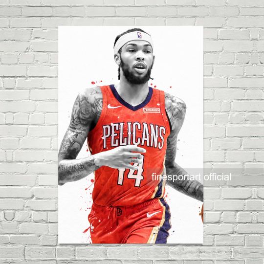 Discover Brandon Ingram New Orleans Poster, Canvas, Basketball print, Sports wall art, Kids room decor, Man Cave, Gift