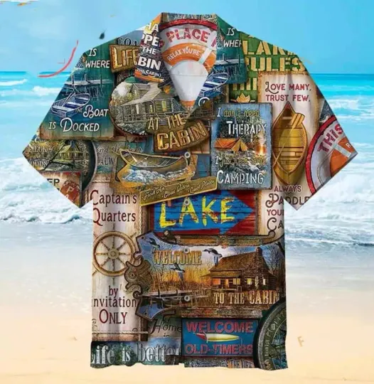 Discover Off To The Lakehouse 3D Funny Hawaiian Shirt