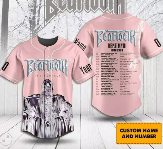 Discover Beartooth The Plot In You Tour 2024 Personalized baseball jersey