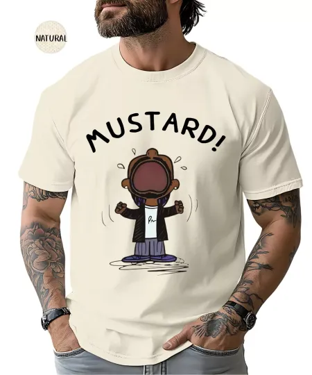 Discover Kendrick Lamar MUSTARD Meme , Unisex Tee Shirt for Fans, Funny Hip Hop Graphic