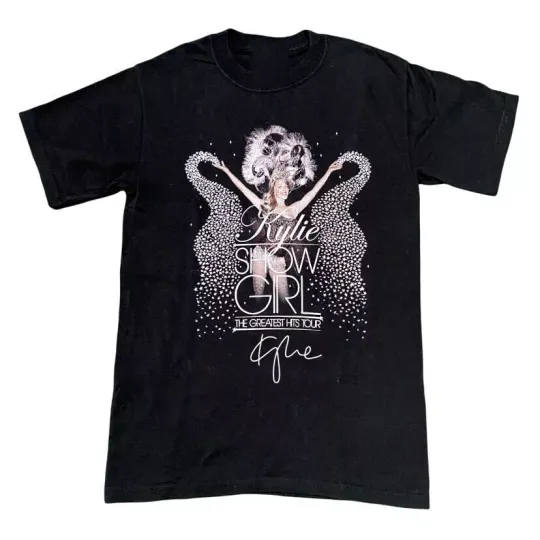 Discover Vtg Kylie Minogue Showgirl 2005 Tour Cotton Black Full Size Unisex