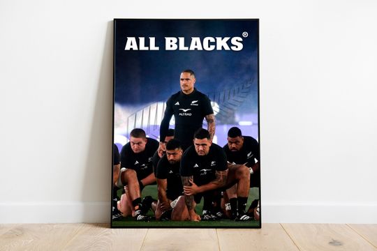 Discover New Zealand All Blacks Rugby Digital Poster 2024
