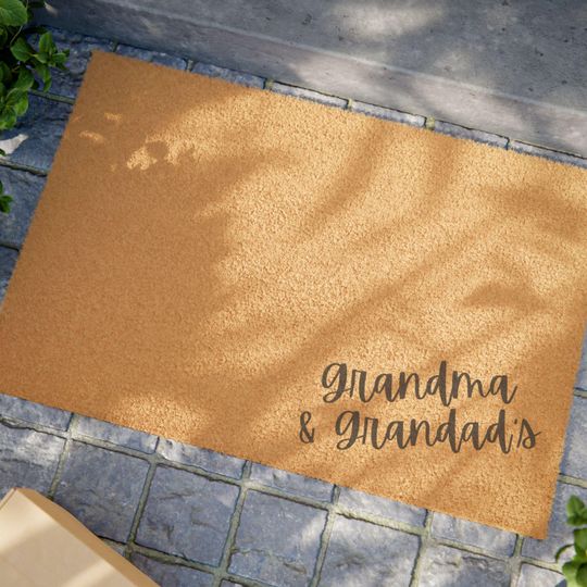 Discover Grandma Grandad Grandparents Door Mat funny door mat